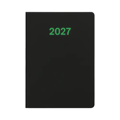 Agenda settimanale 2027 Copertina flessibile in soft PU e bordo pagine colorato 17x24
