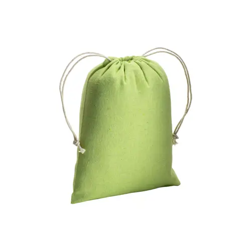 Sacca piccola in cotone riciclato 150gr con chiusura a coulisse 15x20cm