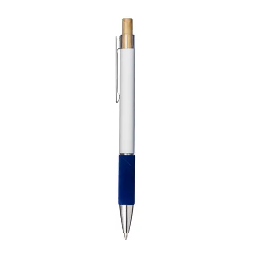Penna a scatto in alluminio con impugnatura effetto vellutato e refill nero