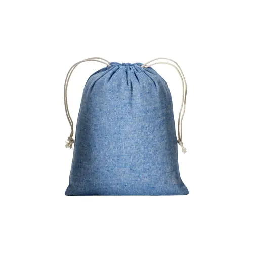 Sacca piccola in cotone riciclato 150gr con chiusura a coulisse 15x20cm