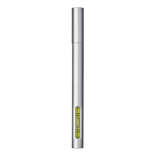 Penna in ABS riciclato con righello e livella a bolla refill nero