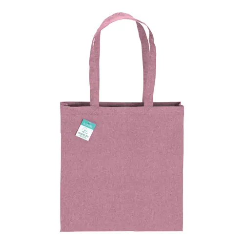 Shopper in cotone riciclato con manici lunghi e soffietto da 190gr 38x42cm