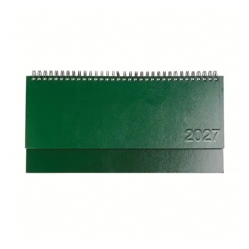 Agenda da tavolo settimanale 2027 con copertina in cartoncino laminato