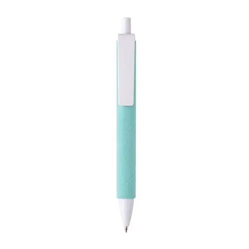 Penna a scatto in plastica con fusto effetto vellutato e refill nero