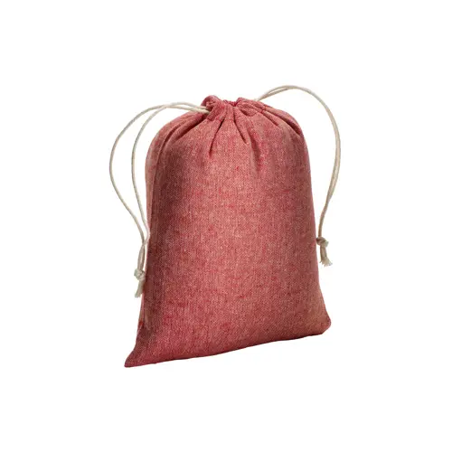Sacca piccola in cotone riciclato 150gr con chiusura a coulisse 15x20cm
