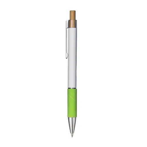 Penna a scatto in alluminio con impugnatura effetto vellutato e refill nero
