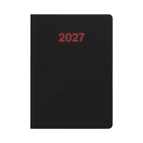 Agenda settimanale 2027 Copertina flessibile in soft PU e bordo pagine colorato 17x24