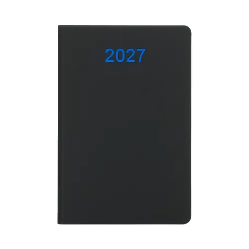 Agenda giornaliera 2027 A5 Copertina flessibile in soft PU e bordo pagine colorato