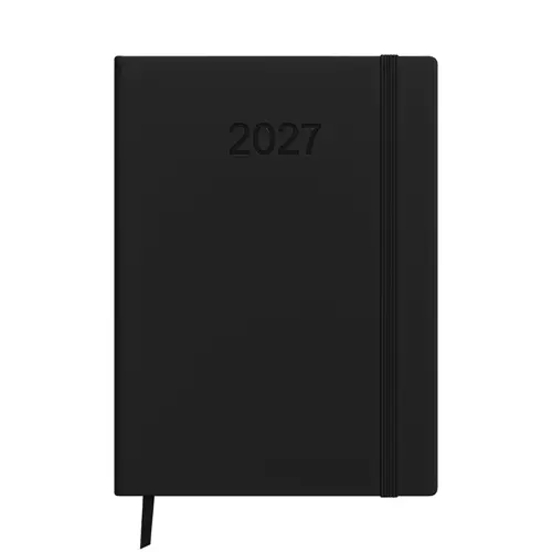 Agenda settimanale 2027 copertina rigida in PU e bordo pagine colorato 18x25