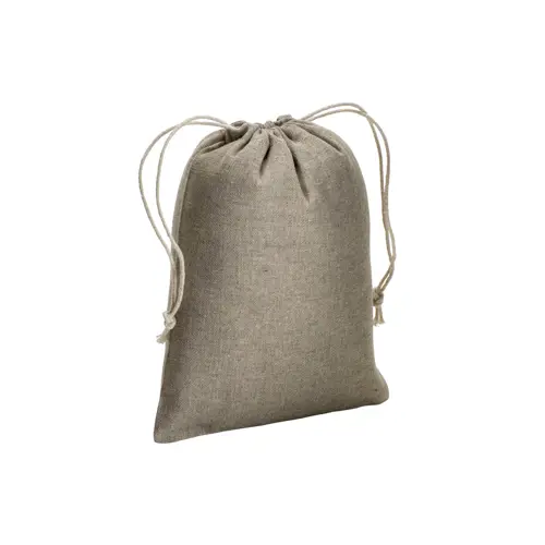 Sacca piccola in cotone riciclato 150gr con chiusura a coulisse 15x20cm