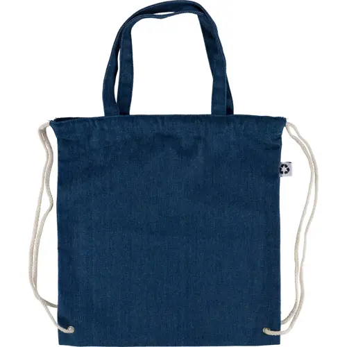 Sacca in Denim riciclato 175gr con chiusura a coulisse 40x38cm