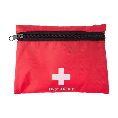 Kit primo soccorso da 10 pezzi con custodia rossa in nylon