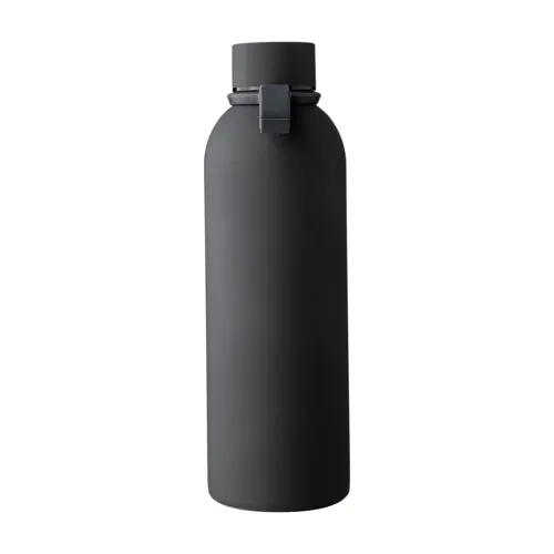 Borraccia in acciaio inox riciclato doppio strato finitura in gomma e manico in silicone da 500ml
