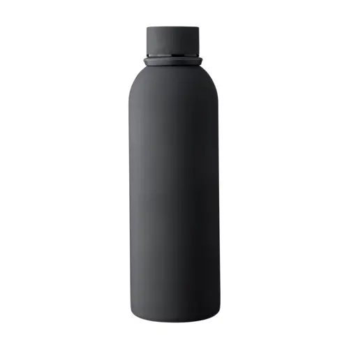 Borraccia in acciaio inox riciclato doppio strato finitura in gomma e manico in silicone da 500ml