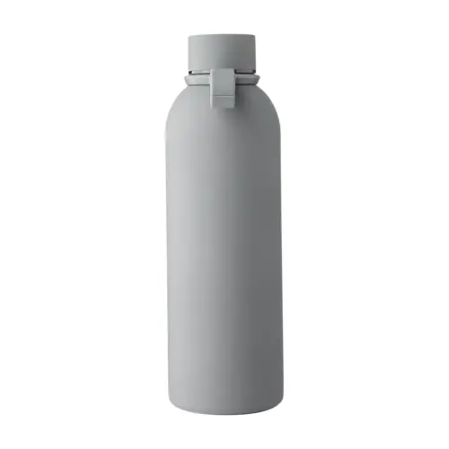 Borraccia in acciaio inox riciclato doppio strato finitura in gomma e manico in silicone da 500ml