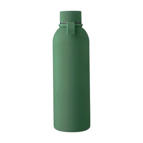 Borraccia in acciaio inox riciclato doppio strato finitura in gomma e manico in silicone da 500ml
