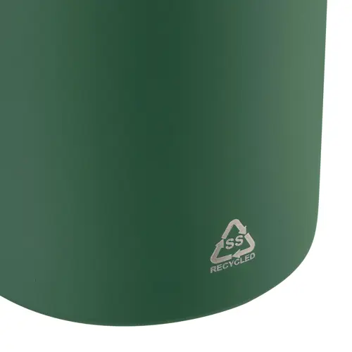 Borraccia in acciaio inox riciclato doppio strato finitura in gomma e manico in silicone da 500ml