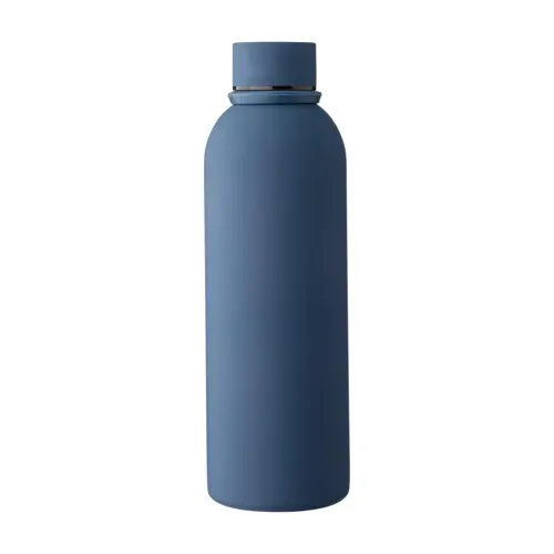 Borraccia in acciaio inox riciclato doppio strato finitura in gomma e manico in silicone da 500ml