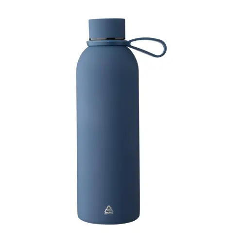 Borraccia in acciaio inox riciclato doppio strato finitura in gomma e manico in silicone da 500ml