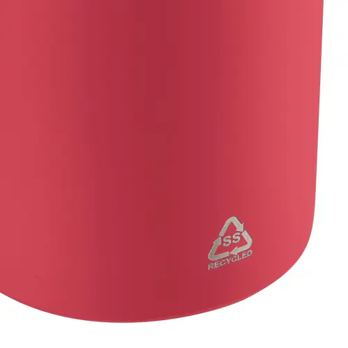 Borraccia in acciaio inox riciclato doppio strato finitura in gomma e manico in silicone da 500ml