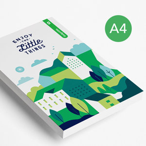 Block Notes A4 da 50 pagine con fogli e Copertina personalizzati