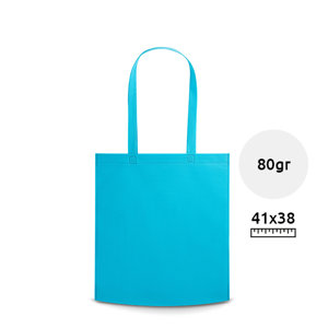 Shopper in TNT a soffietto con manici lunghi da 80gr 38x41x8cm