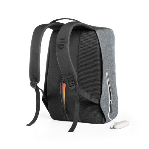 Zaino porta pc da 15.6'' in poliestere 600D con sistema antifurto e uscita cuffie