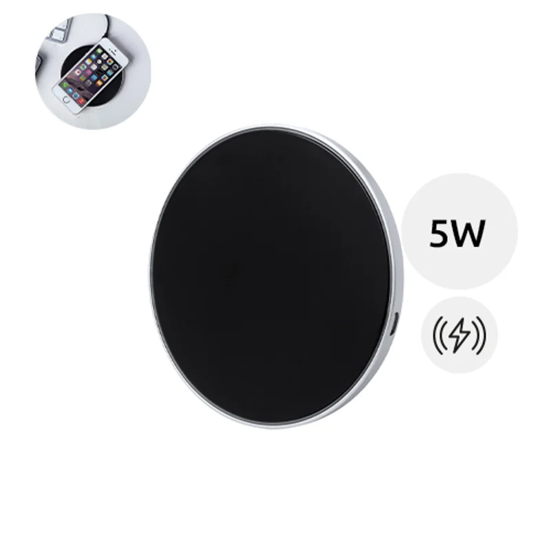 Caricatore wireless in plastica personalizzabile con logo luminoso da 5W