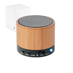 Cassa Wireless 4.2 in ABS e bambù con luce LED