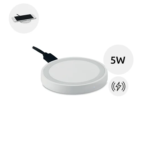 Caricatore wireless tondo piccolo e compatto da 5W