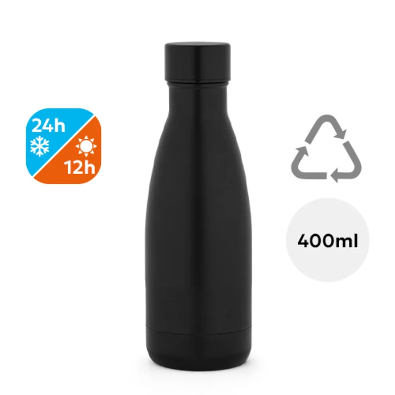 Borraccia termica in acciaio inox riciclato finitura opaca 400 mL