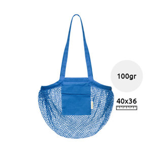 Shopper per spesa in cotone biologico a rete e manici lunghi da 100gr 36x40cm