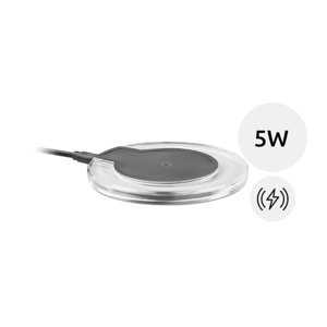 Caricatore wireless tondo trasparente da 5W