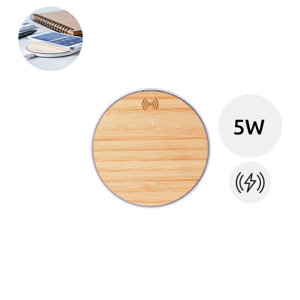 Caricatore wireless in plastica e bambù da 5W 