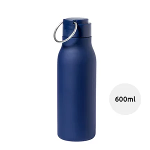 Borraccia in acciaio inox con tappo ed anello da 600ml