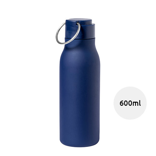 Borraccia in acciaio inox con tappo ed anello da 600ml