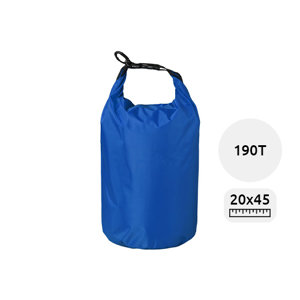 Sacca da 10l impermeabile in poliestere con chiusura ad avvolgimento con fibbia in plastica 20x45cm