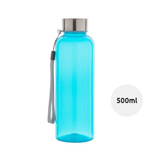 Borraccia in RPET  trasparente con tappo in acciaio inossidabile da 500ml