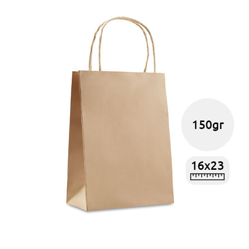 Shopper regalo in carta formato piccolo da 150gr 16x10x23cm