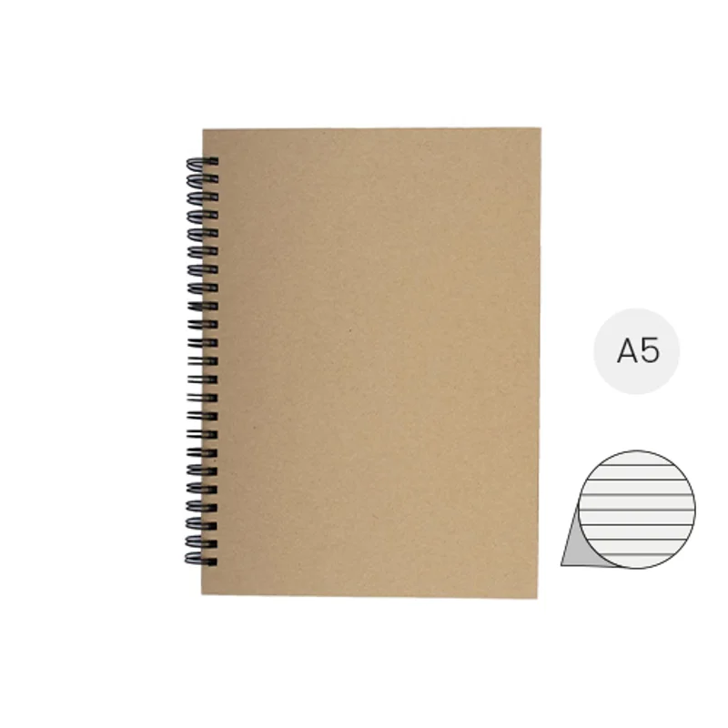 Block notes A5 con fogli a righe in carta riciclata