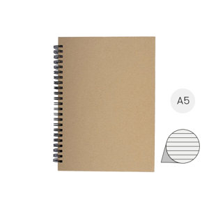 Block notes A5 con fogli a righe in carta riciclata