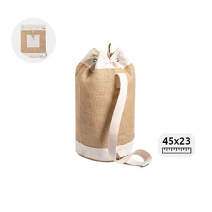 Sacca in juta con tasca frontale in cotone dimatro 23cm per altezza 45cm