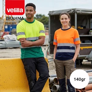 T-shirt da lavoro VELILLA BRAHMA in tessuto tecnico poliestere con strisce catarifrangenti da 140gr