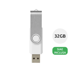 Chiavetta USB in plastica e alluminio in diverse colorazioni da 32GB