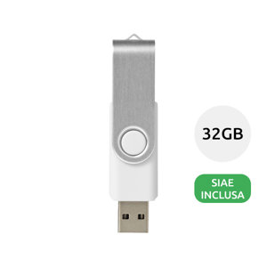 Chiavetta USB in plastica e alluminio in diverse colorazioni da 32GB