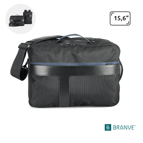 Zaino Branve 2in1 porta pc da 15.6” e borsa da viaggio con tasca antifurto e cinghia per trolley