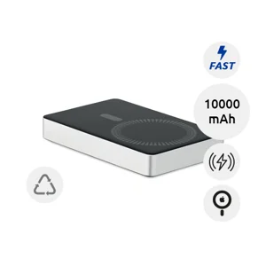 Power bank in alluminio riciclato magnetico con ricarica veloce da 10000 mAh