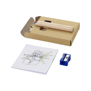 Set per colorare completo di matite temperino e disegni