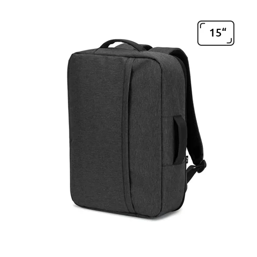 Zaino porta pc da 15" in poliestere riciclato con grande tasca centrale