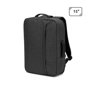 Zaino porta pc da 15" in poliestere riciclato con grande tasca centrale